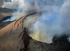 Up-close look at the famous Pu'u o'o  volcanic cone at Kilauea , which has been continuously erupting since 1983.