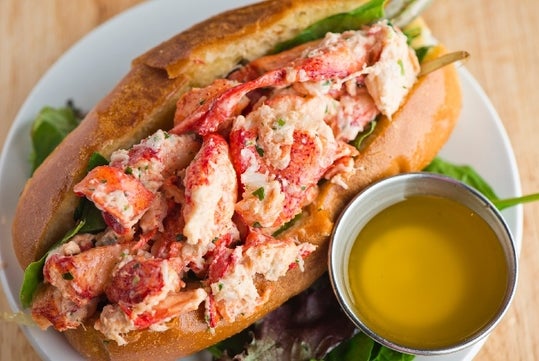 Lobster roll at Boston Pizza Tours of Boston Seafood Lovers Tour