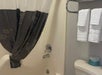 Bathroom amenities inside a guest bathroom. 