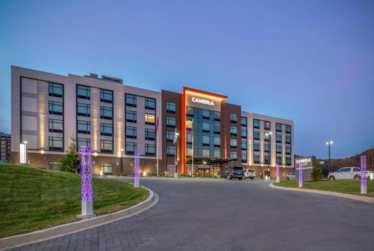 Exterior view of the hotel.