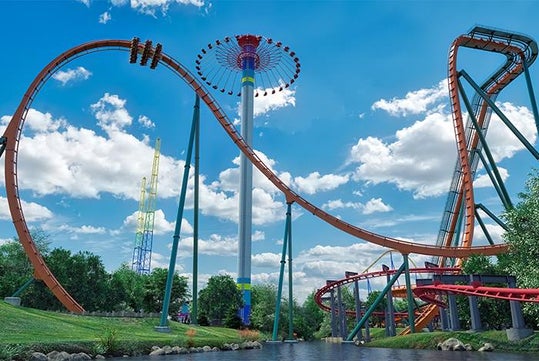 Canada’s Wonderland tallest dive coaster in North America, Yukon Striker - Canada's Wonderland in Vaughn, ON.