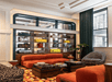 Hotel lobby with ample seating.