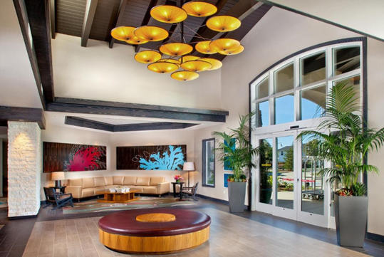 Lobby seating area.