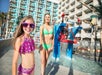 Guests enjoying the pool area.