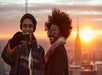 A couple on the sky deck enjoying Edge New York.