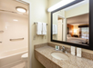 Guest bathroom with granite countertop