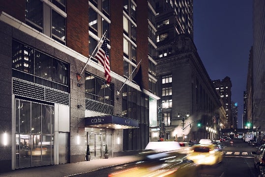 Hotel entrance at Club Quarters Hotel, Grand Central.