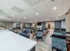 Breakfast area with ample seating.