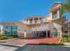Hotel front exterior.