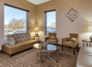Sitting area inside a suite.