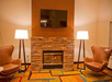 Relax at the lobby with fireplace and flat-screen TV.