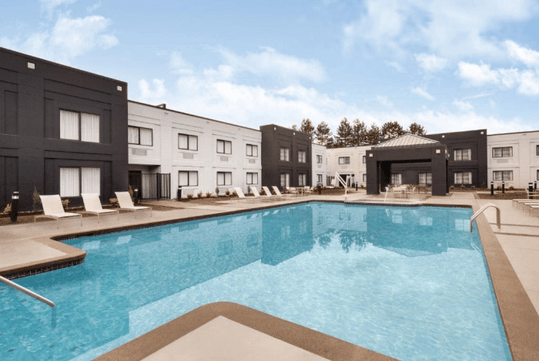 Refreshing outdoor pool.
