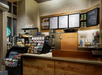 Coffee shop that serves Starbucks coffee.
