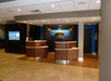 Hotel front desk.