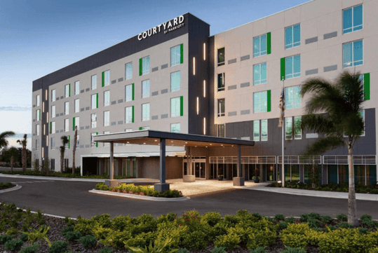 Hotel exterior.