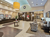 Spacious lobby with seating area.