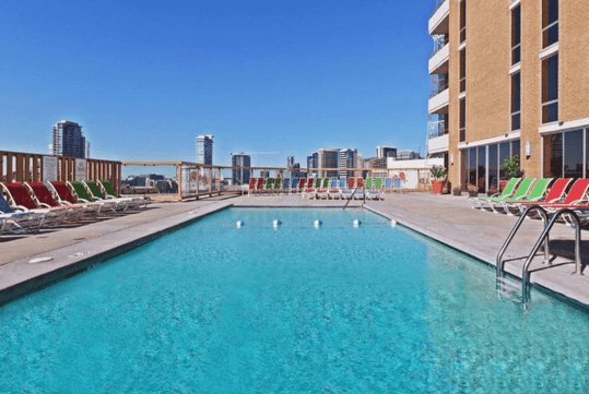 Rooftop pool.