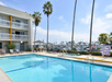 Outdoor pool with views of the Dana Point Harbor.