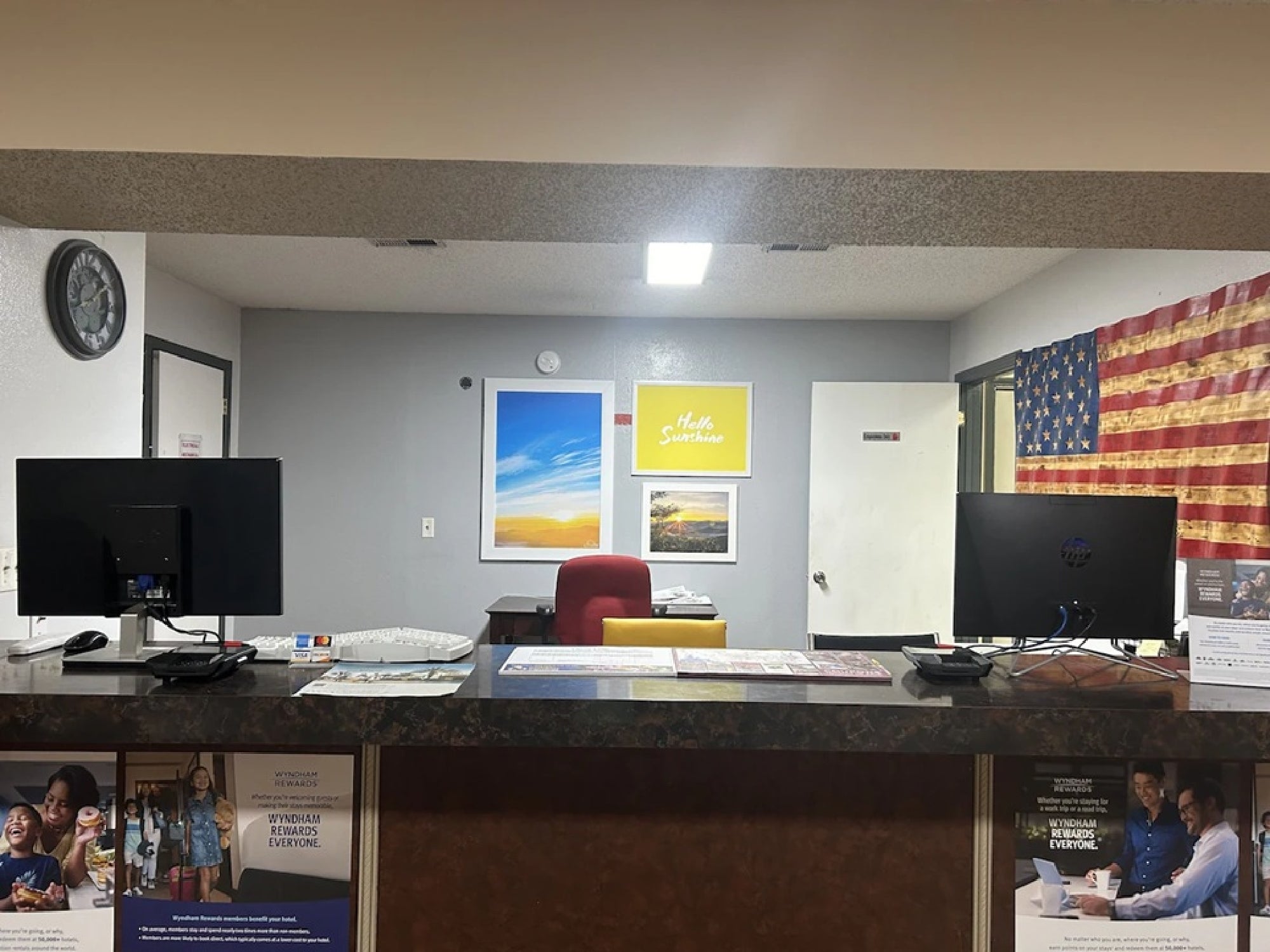 Front desk.