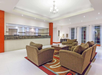 Lobby area with ample seating.
