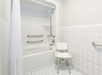 Bathroom at Days Inn by Wyndham Valdosta at Rainwater Conference Center.