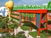 Resort exterior with giant maracas design.