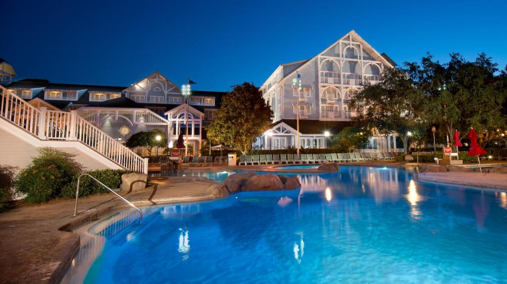 Dive into luxury with stunning resort views and a sparkling pool.