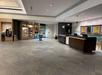 Front desk and sundry shop next to it.