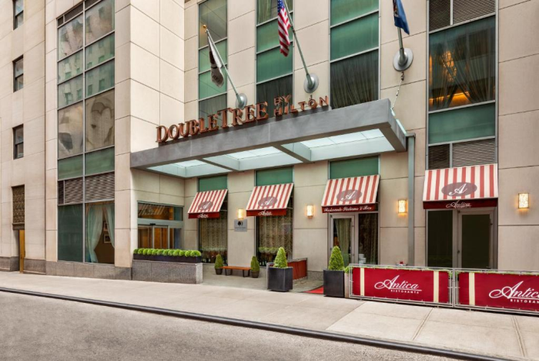 Entrance at DoubleTree by Hilton New York Downtown, NY. 