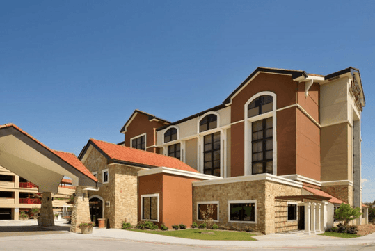 Hotel exterior.