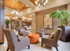 A spacious lobby area with modern furnitures.