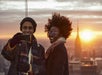 A couple on the sky deck enjoying Edge New York.