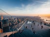 People enjoying the outdoor sky deck at Edge New York.