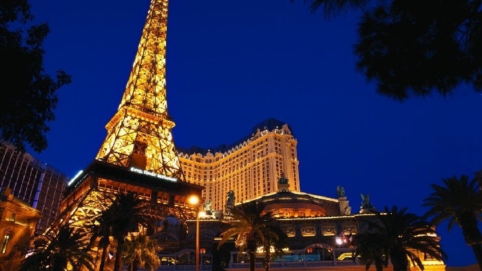 Paris Eiffel tower restaurant, Las Vegas Paris Hotel the fa…