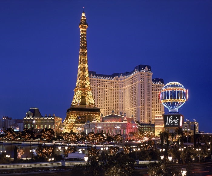 Tour Eiffel à Las Vegas : Nuit : Las Vegas : Nevada : Parcs nationaux de  l'Ouest américain 