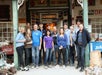 A group gathers outside a charming Old-West-style café during the Eldorado Canyon tour.
