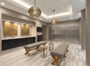 Breakfast buffet area.