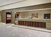 Front desk and sundry shop next to it.