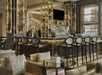Elegant on-site bar with plenty of seating options.