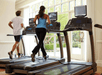 Fitness facility with treadmills.