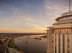 Premier river-view at one of the guest rooms at Four Seasons New Orleans.