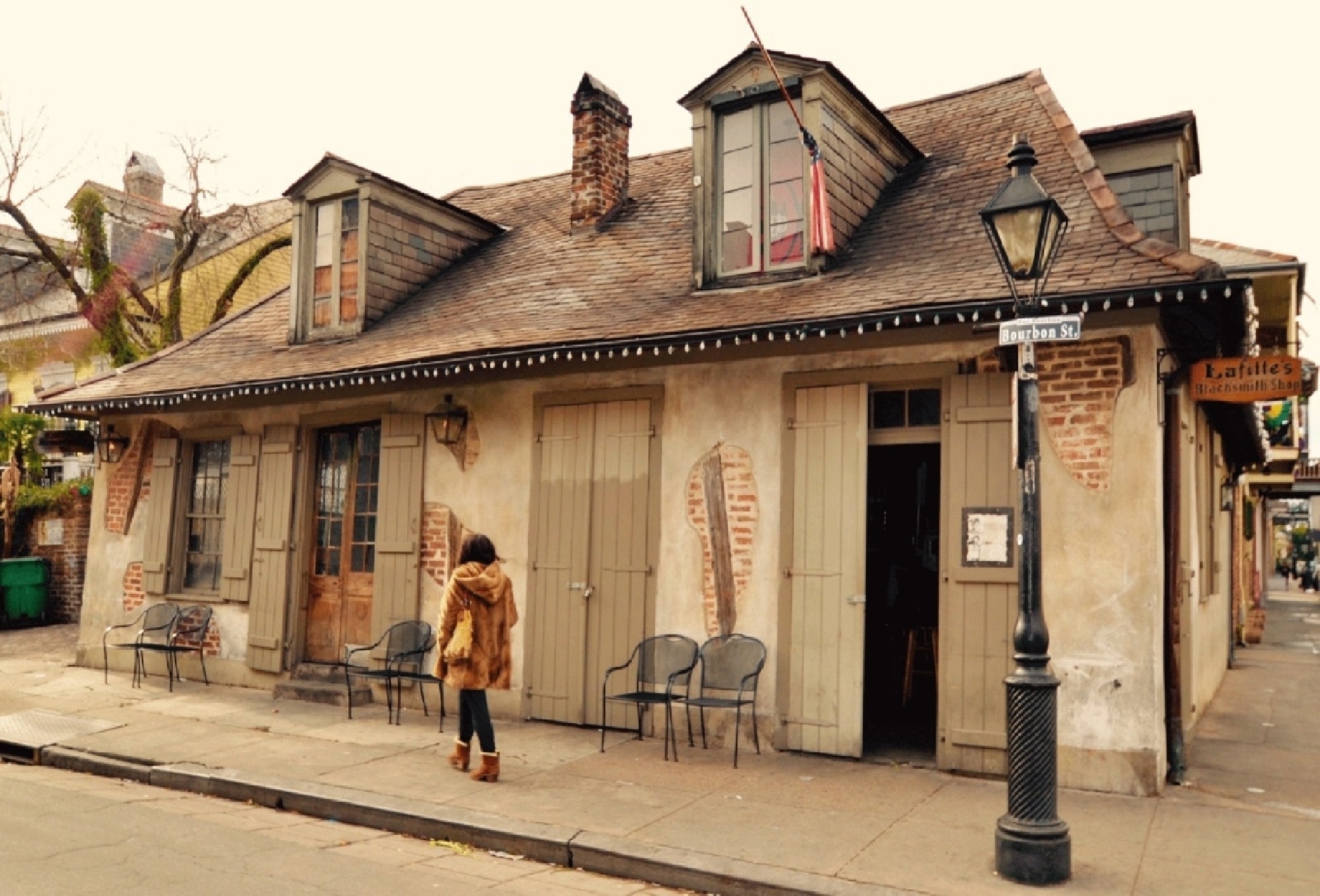Weathered French Quarter landmark with centuries-old charm.