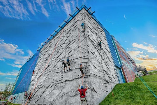 Climbing on the outside of Fritz's