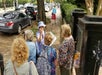 Tour guide speaks to a group of women on tour in New Orleans