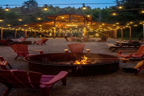 The Glen Blair Bar is nestled in the woods and only accesible by skunk train