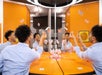 A close-up photo of a boy enjoying his time at a cloning table at the Museum of Illusions.