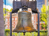 The Liberty Bell, an iconic symbol of American independence in Philadelphia, is featured during the Revolution and Founding Father's Tour.