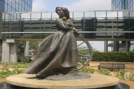 Emily Morgan statue during She Story Walking Tour with Go San Antonio Explorer Pass.