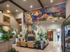 Hotel lobby area with comfortable seating.