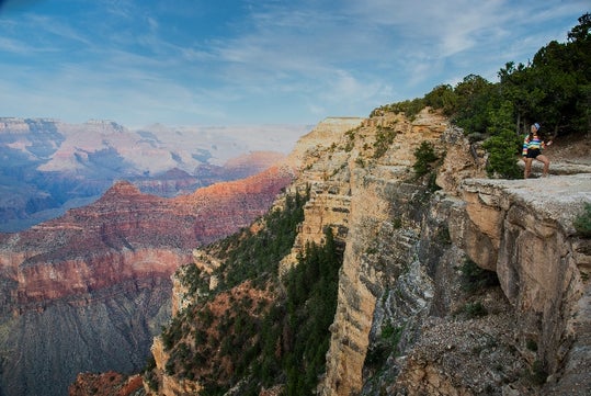 Grand Canyon South Rim with Person on top of Cliff